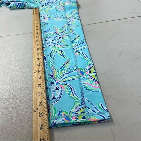 Lily Pulitzer Luxletic Weekender High Rise Midi Bermuda Blue Turtle size XS NWT - Picture 14 of 15